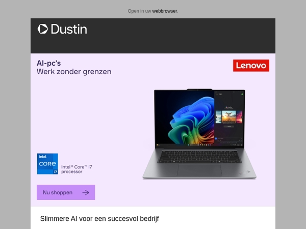 Werk efficiënter met een Lenovo AI-pc
