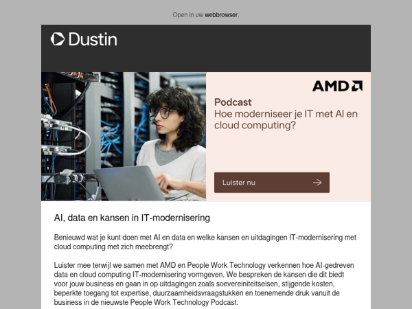 Hoe moderniseer je IT met AI, data en cloud?