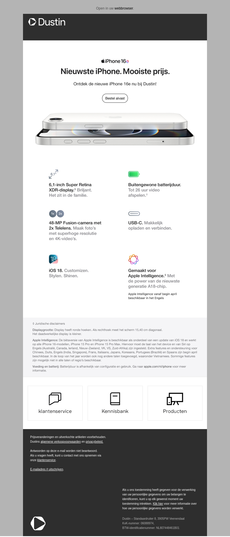 De nieuwe iPhone 16e is hier! De nieuwe iPhone 16e is hier!