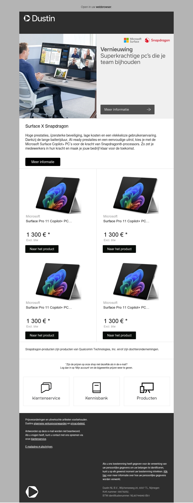 Kracht en snelheid voor je volledige werkdag Kracht en snelheid voor je volledige werkdag