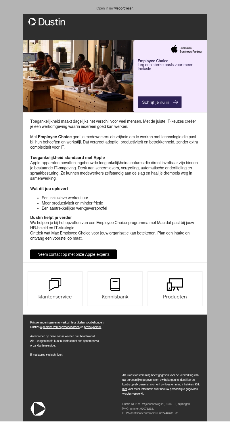 Employee Choice maakt inclusie praktisch Employee Choice maakt inclusie praktisch