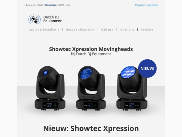 NIEUW: Showtec Xpression + Open Dag 11 Oktober