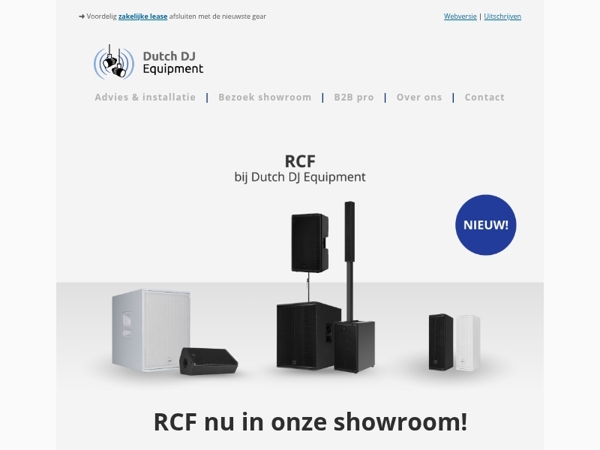 🔊 RCF? Nu in onze showroom!