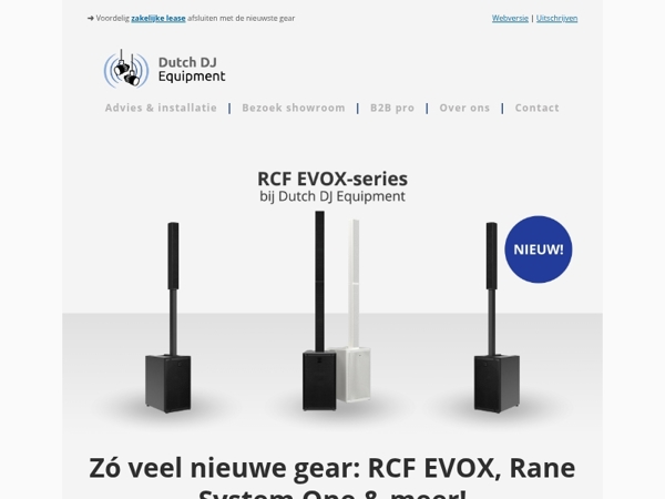 Nieuw: RCF EVOX series, Rane System One en meer! 🚀