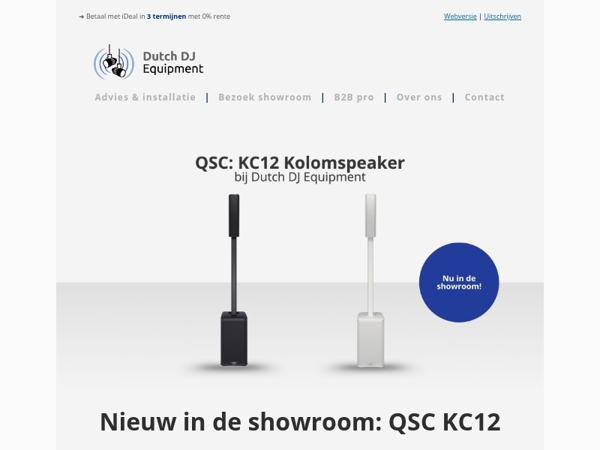 🚨 Nieuw in de showroom: QSC KC12 Kolomspeaker