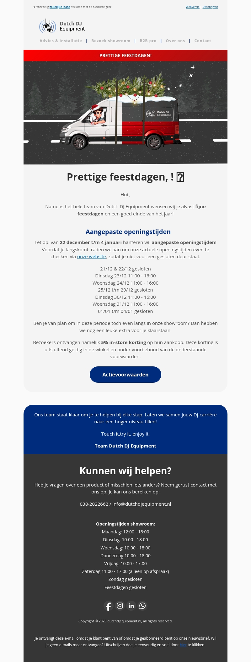 Fijne feestdagen van Dutch DJ Equipment 🎄 Fijne feestdagen van Dutch DJ Equipment 🎄