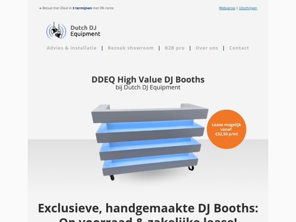 Indruk maken? 👉‼️ Handgemaakte DJ Booths, direct te leasen