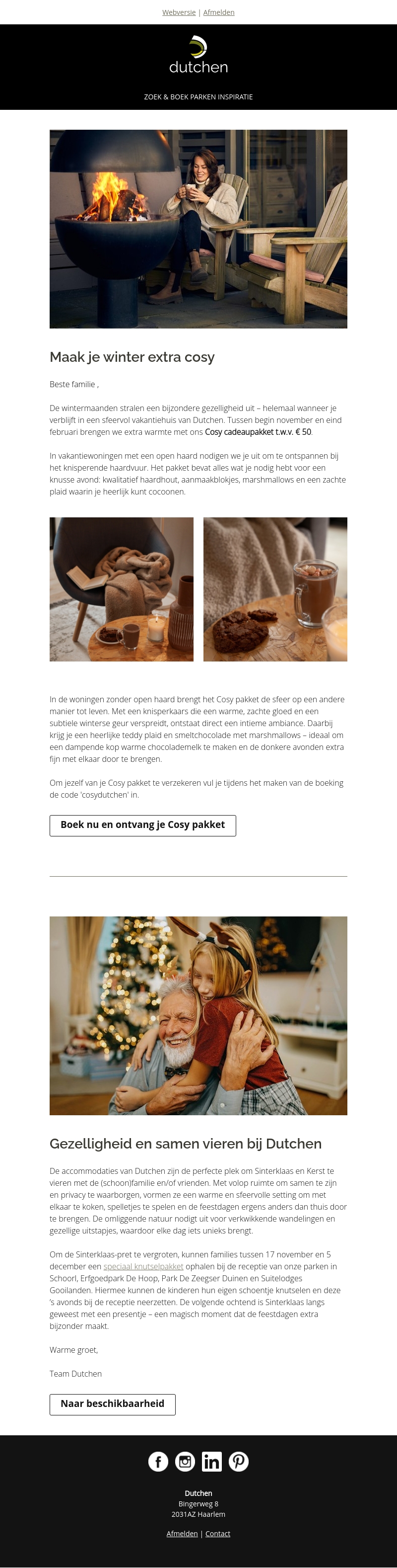 Cosy winter bij Dutchen | Kerstvakantie Cosy winter bij Dutchen | Kerstvakantie