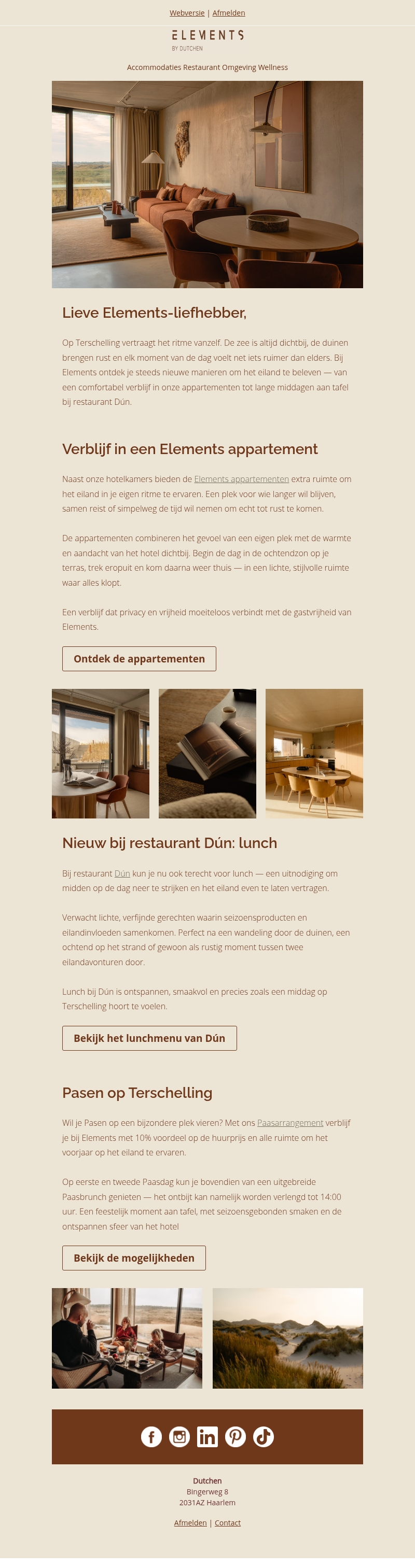 Nieuwe manieren om Elements te beleven – van stijlvolle appartementen tot lunch bij Dún Nieuwe manieren om Elements te beleven – van stijlvolle appartementen tot lunch bij Dún