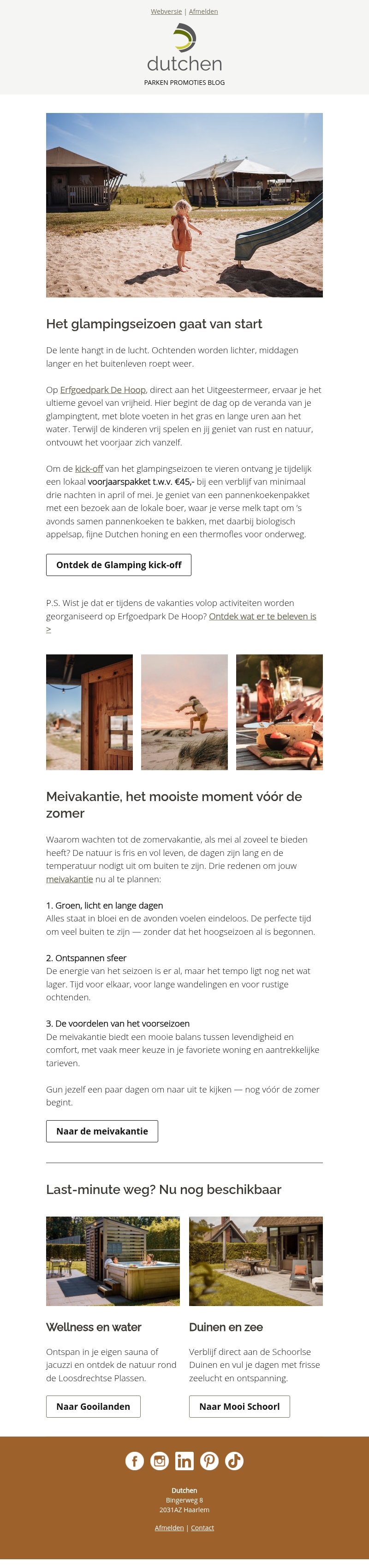 Glampingseizoen kick-off | Plan jouw meivakantie | Last-minutes Glampingseizoen kick-off | Plan jouw meivakantie | Last-minutes