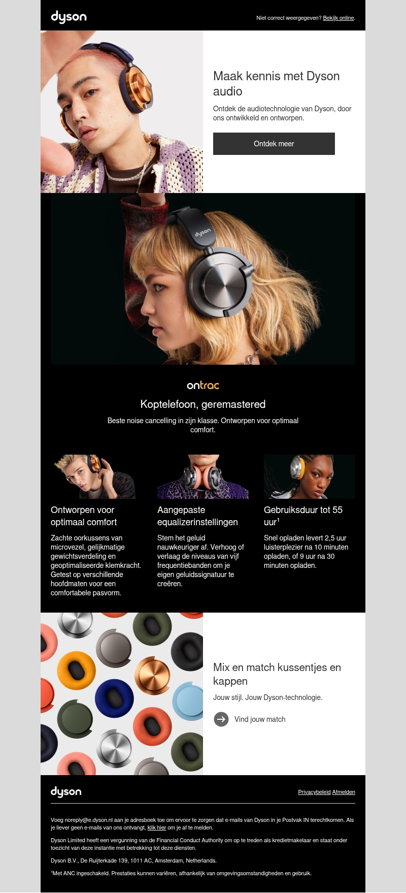 Ontdek het Dyson-geluid Ontdek het Dyson-geluid