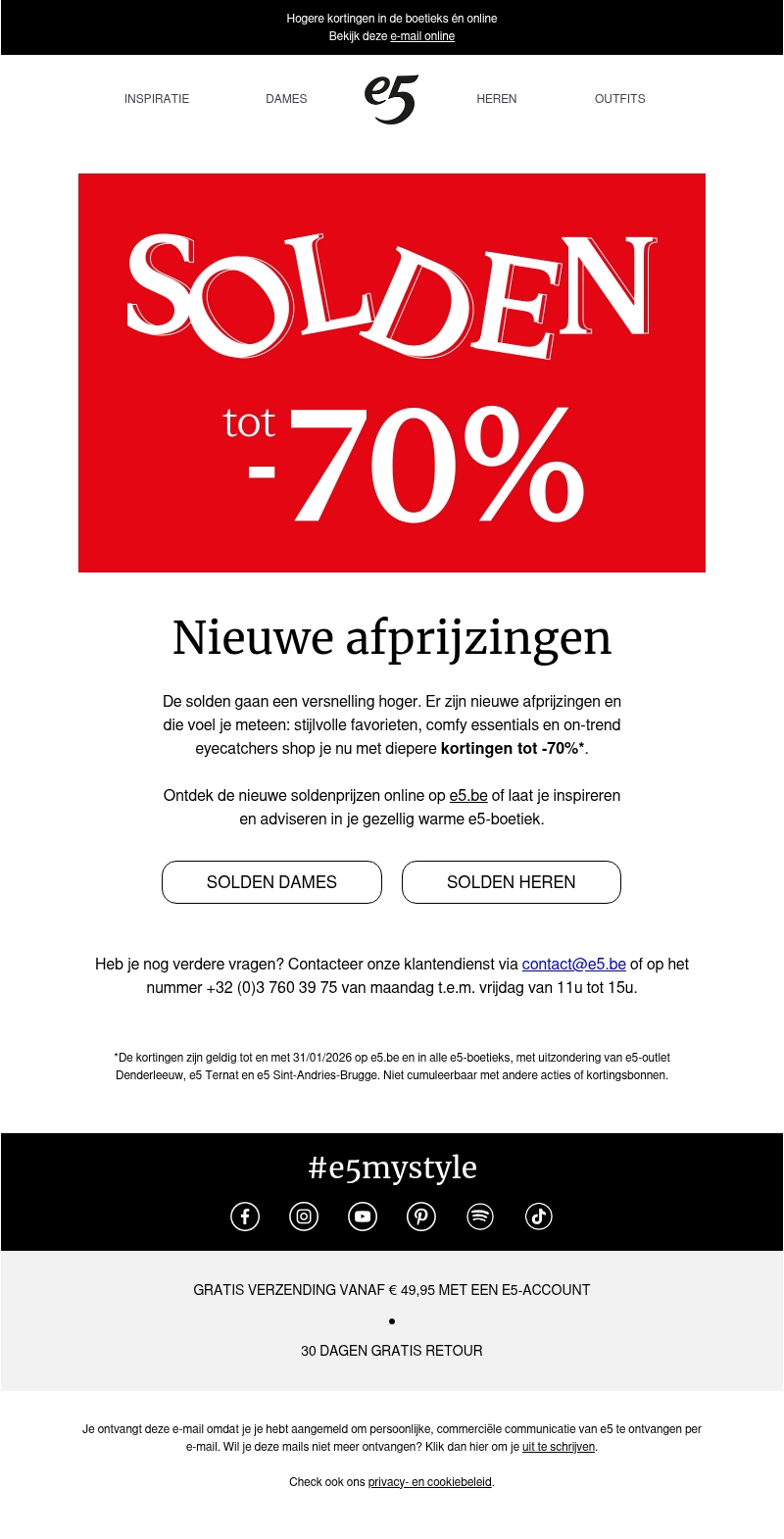 Nieuwe afprijzingen | Solden tot -70% Nieuwe afprijzingen | Solden tot -70%