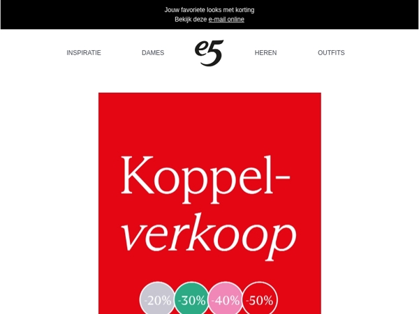 Koppelverkoop tot -50%