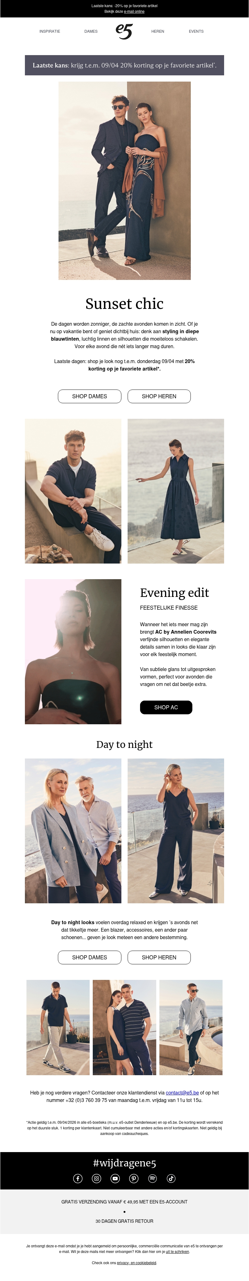 Sunset chic | klaar voor zachte avonden Sunset chic | klaar voor zachte avonden
