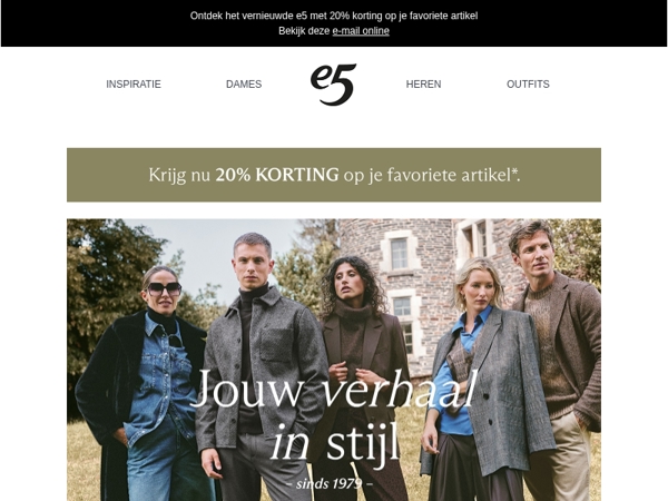 Start het najaar in stijl met e5