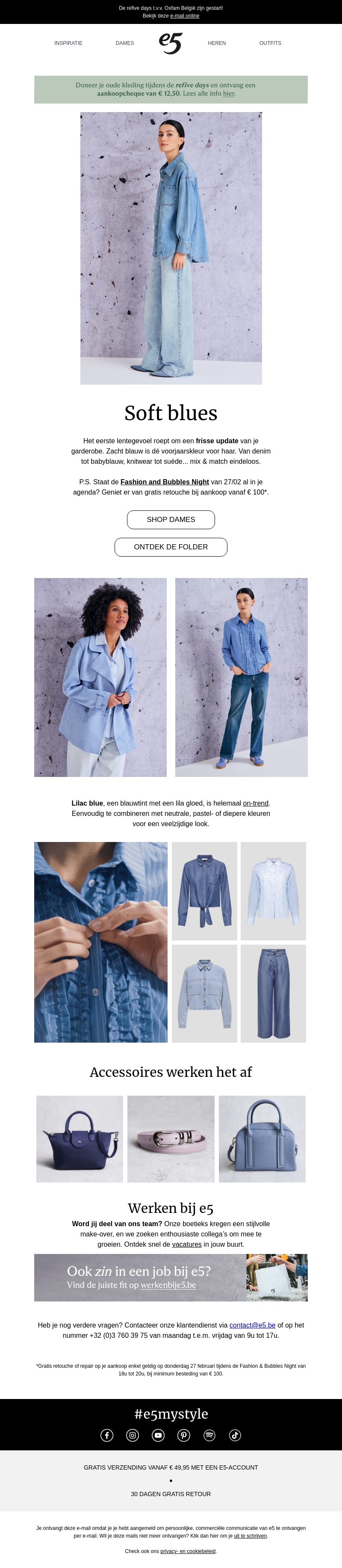 Nieuw voor haar: fris blauw voor de lente Nieuw voor haar: fris blauw voor de lente