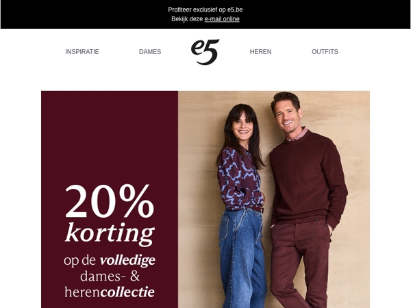 Vandaag: 20% korting op ALLES