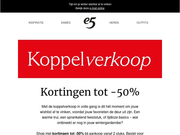 Tot 50% korting op jouw winterfavorieten