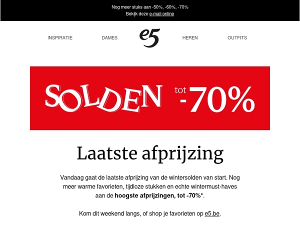 Final sale | Laatste afprijzing op de wintersolden