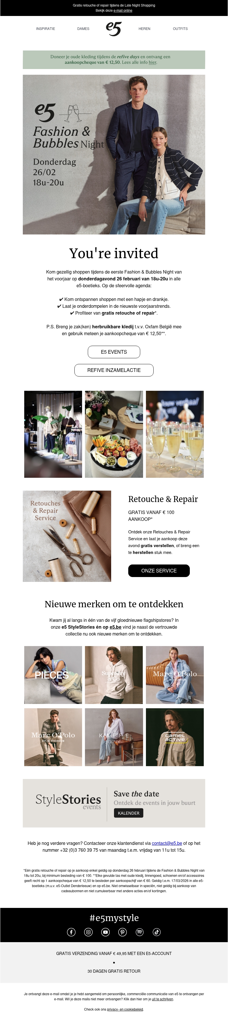 Uitnodiging: Fashion & Bubbles Night op 26/02 Uitnodiging: Fashion & Bubbles Night op 26/02