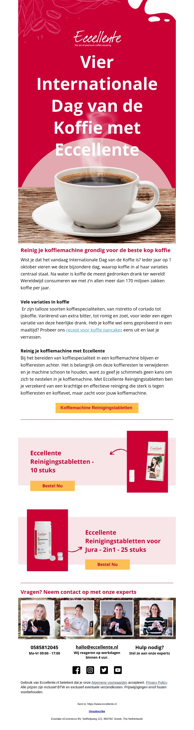 ☕️ Vier Internationale Dag van de Koffie met Eccellente ☕️ Vier Internationale Dag van de Koffie met Eccellente