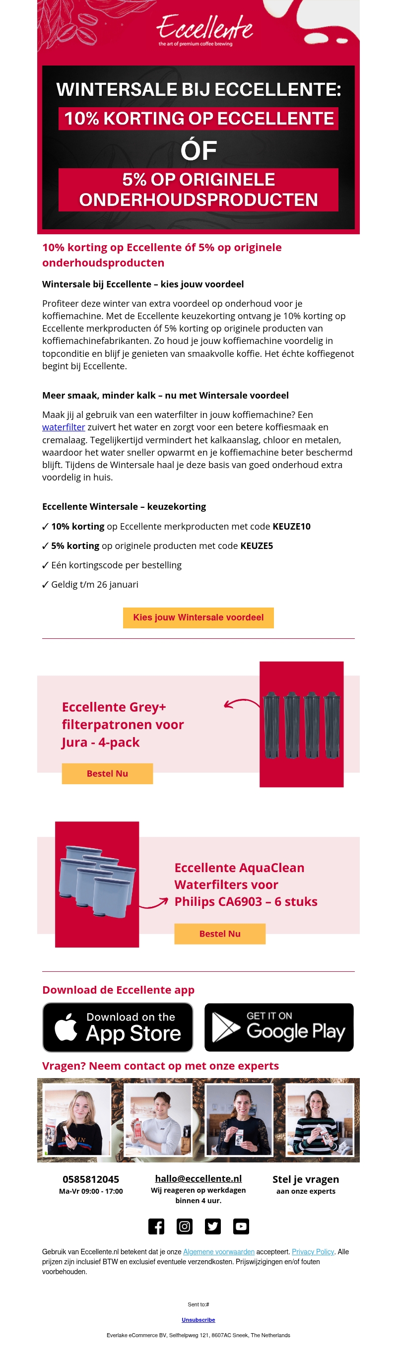 ☕️ Wintersale bij Eccellente: kies jouw voordeel ☕️ Wintersale bij Eccellente: kies jouw voordeel