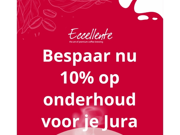 ☕️ Bespaar nu 10% op onderhoud voor je Jura koffiemachine