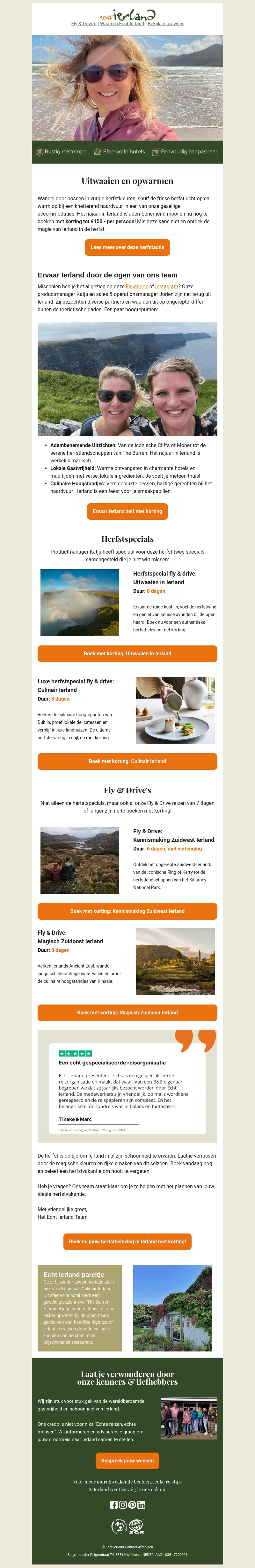 🍂 Ierland’s herfstmagie: tot €150 korting per persoon! 🍁 🍂 Ierland’s herfstmagie: tot €150 korting per persoon! 🍁