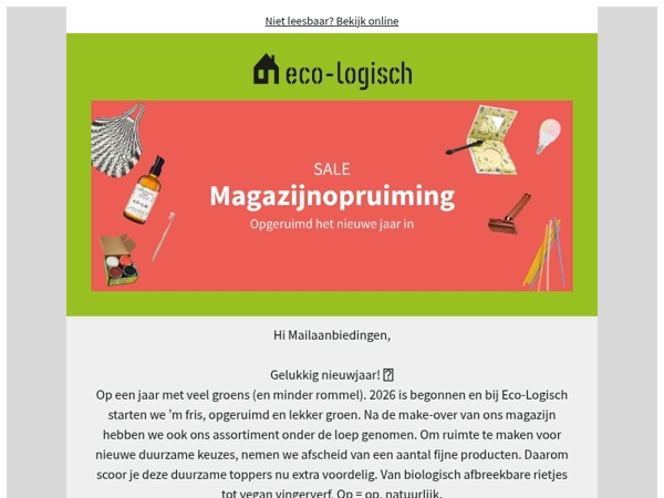 💚🏡 Magazijnopruiming! Bekijk onze actieproducten