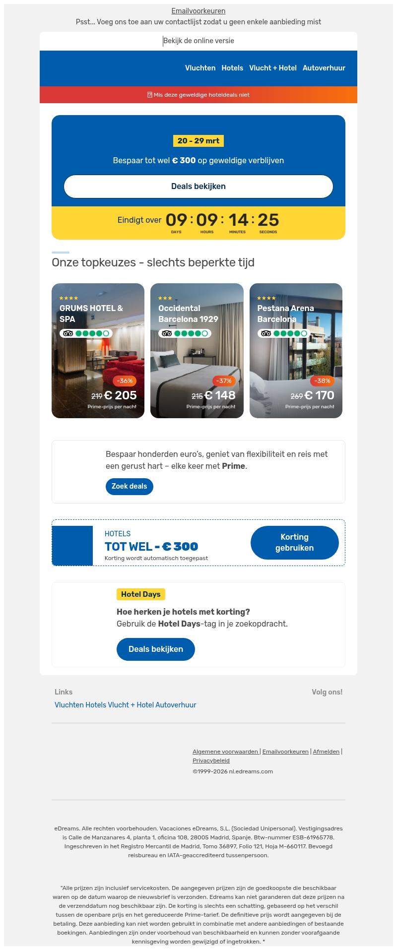 Hotel Days: bespaar tot wel € 300 🎉 Hotel Days: bespaar tot wel € 300 🎉