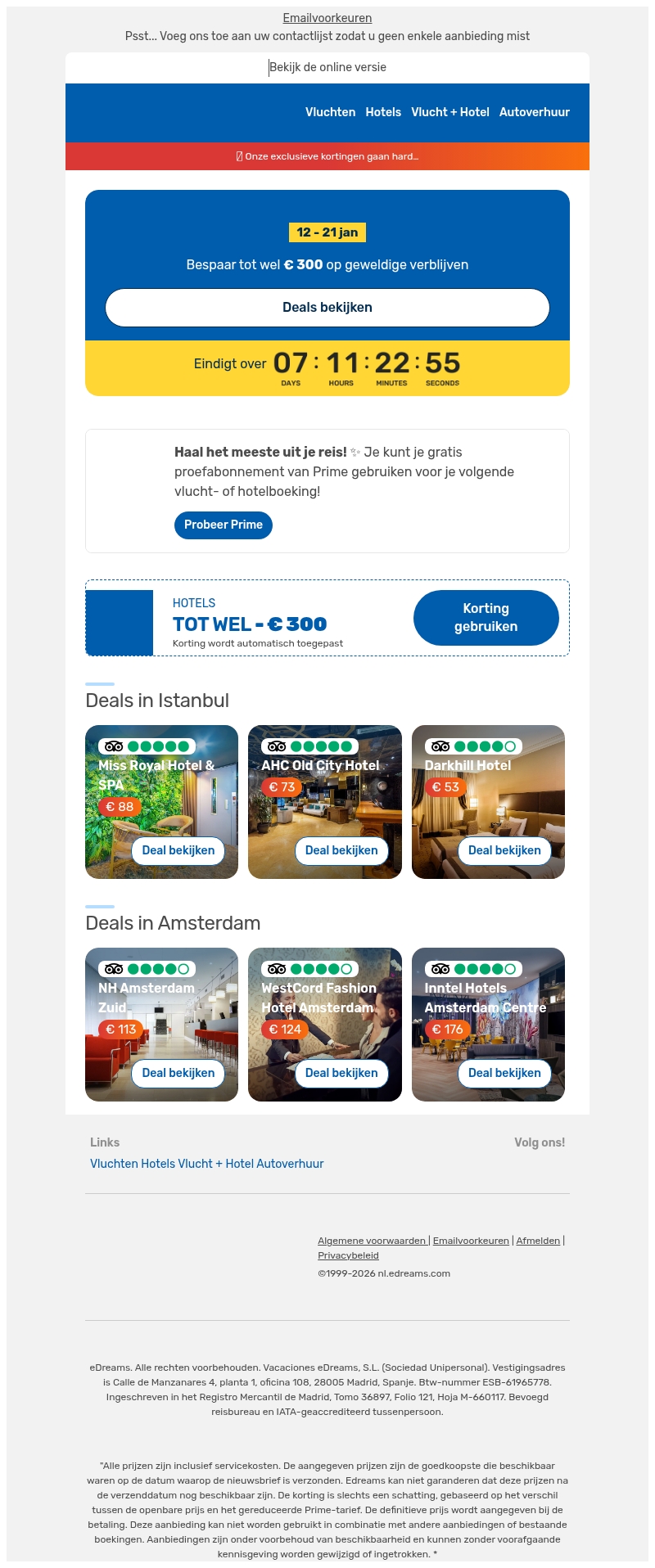 ๐ฅ Onze Hotel Days-deals gaan heel hard ๐ฅ Onze Hotel Days-deals gaan heel hard