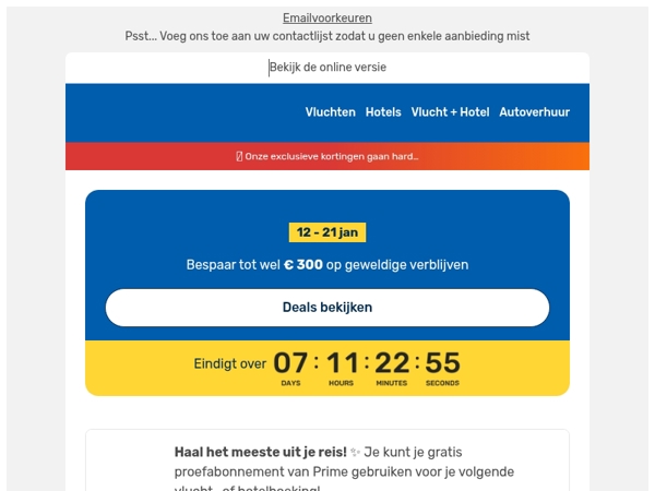 🔥 Onze Hotel Days-deals gaan heel hard