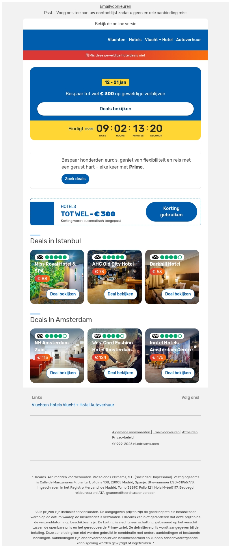 Hotel Days: bespaar tot wel โฌ 300 ๐ Hotel Days: bespaar tot wel โฌ 300 ๐