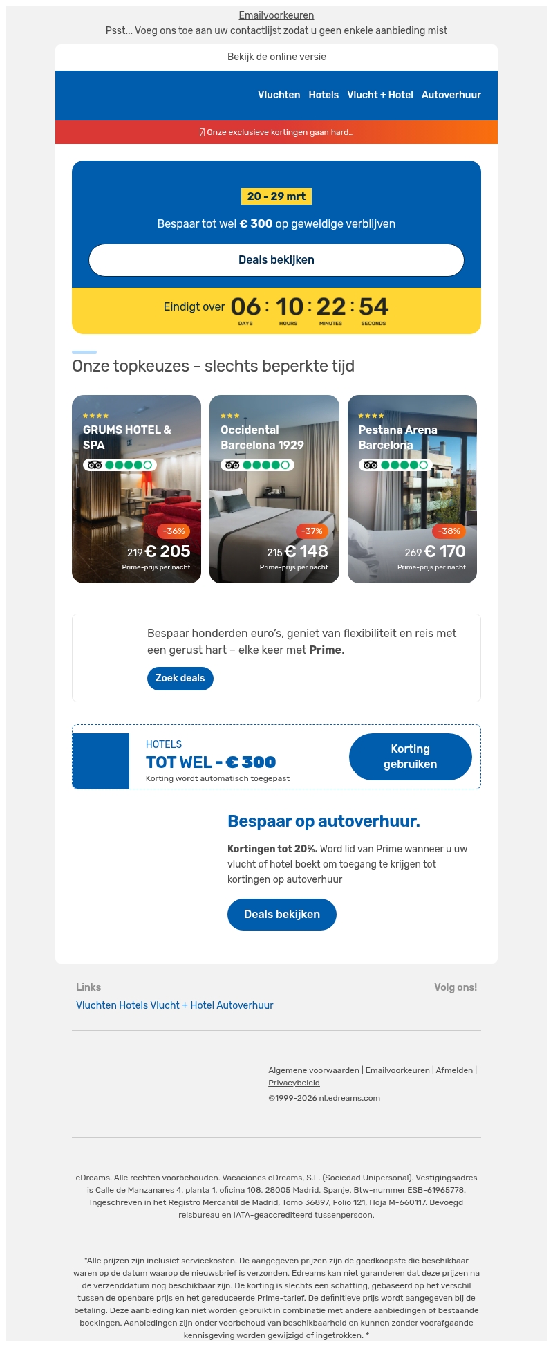🔥 Onze Hotel Days-deals gaan heel hard 🔥 Onze Hotel Days-deals gaan heel hard