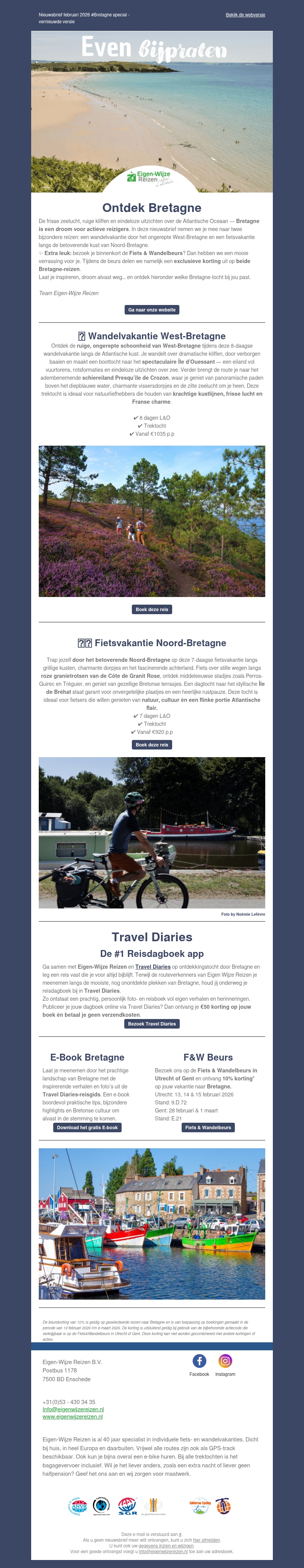 Correctie: vernieuwde versie van onze nieuwsbrief ''ontdek onontdekt Bretagne'' Correctie: vernieuwde versie van onze nieuwsbrief ''ontdek onontdekt Bretagne''