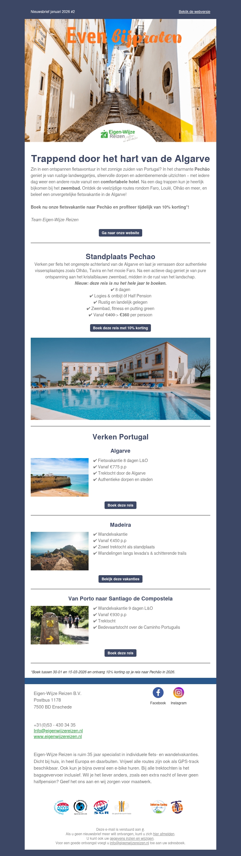 Ontdek de Algarve vanaf je fiets Ontdek de Algarve vanaf je fiets