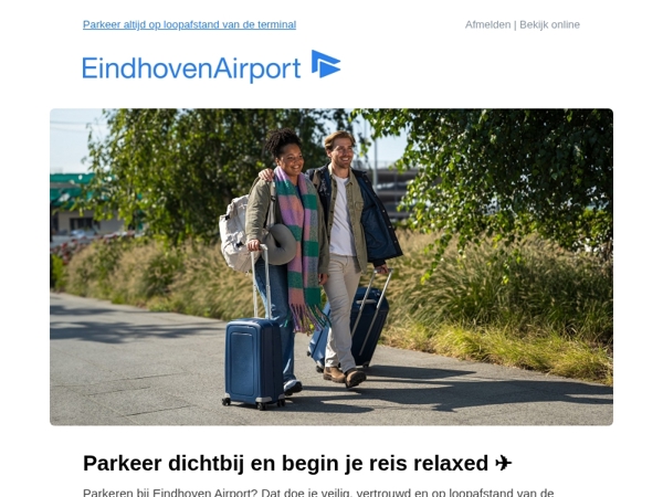 Zorgeloos op reis? Reserveer je parkeerplek vooraf! ✈️