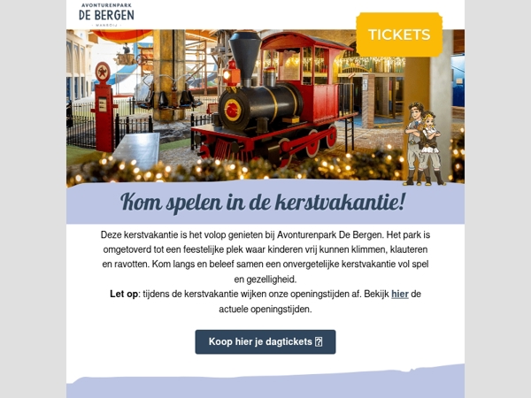 Vier de kerstvakantie bij Avonturenpark de Bergen 🎄