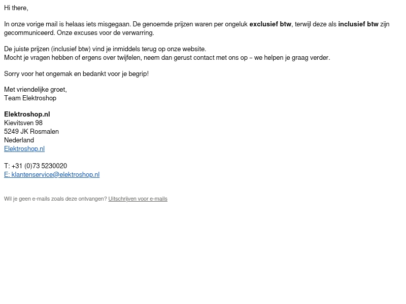 Herstel: prijzen in vorige mail Herstel: prijzen in vorige mail