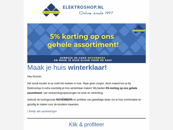 Voordeel bij Elektroshop! 🔥