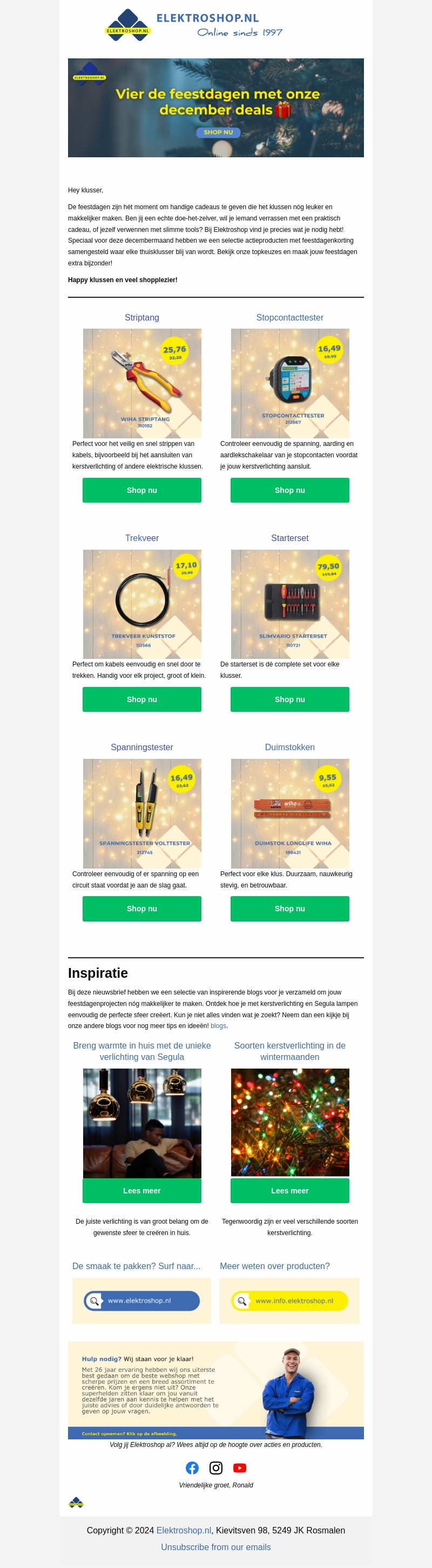 Hey klusser! Maak de feestdagen compleet met onze december deals. Hey klusser! Maak de feestdagen compleet met onze december deals.