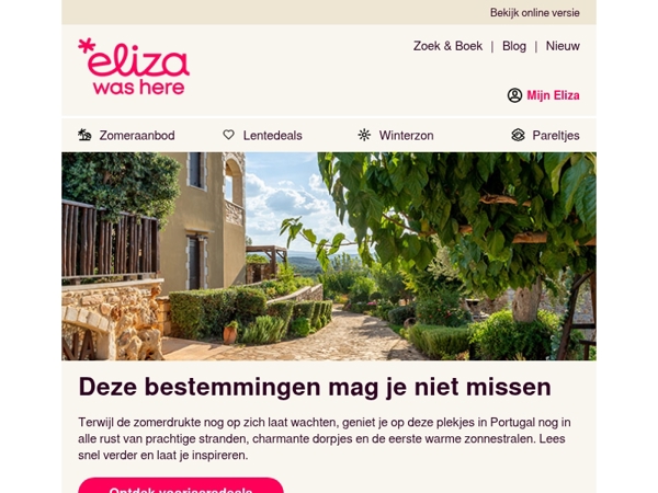 Geniet van het voorjaarszonnetje in Portugal, Mail