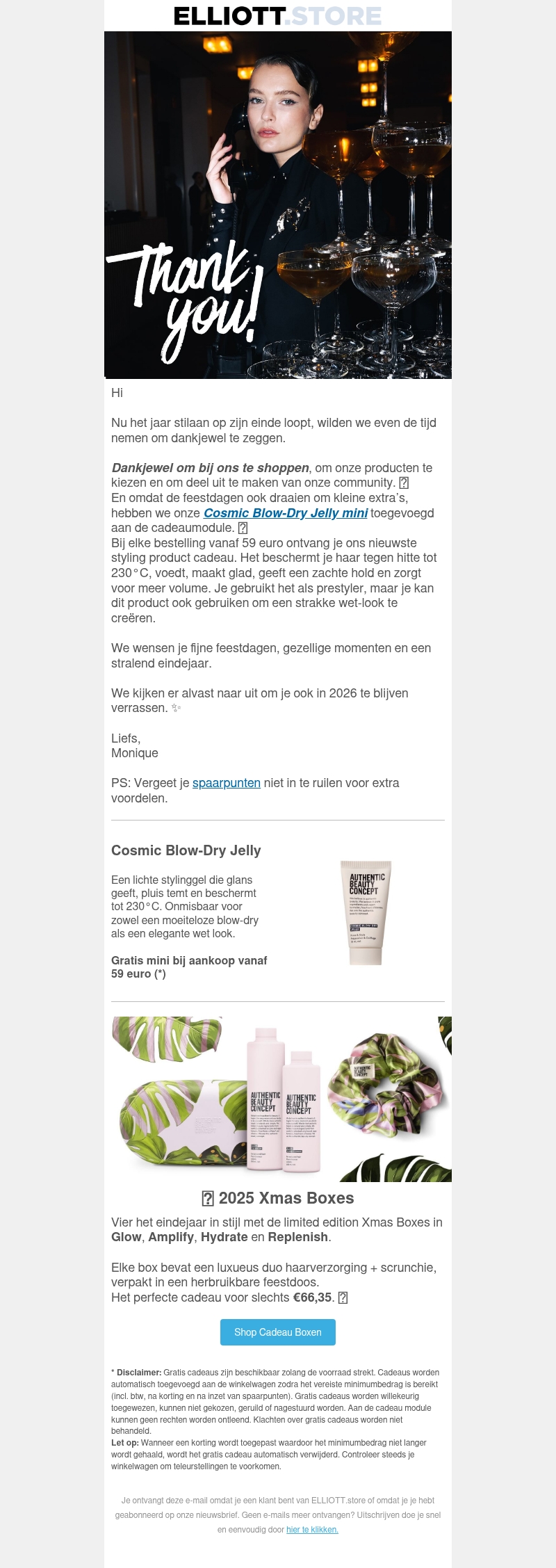 Een bedankje van Authentic Beauty Concept Een bedankje van Authentic Beauty Concept