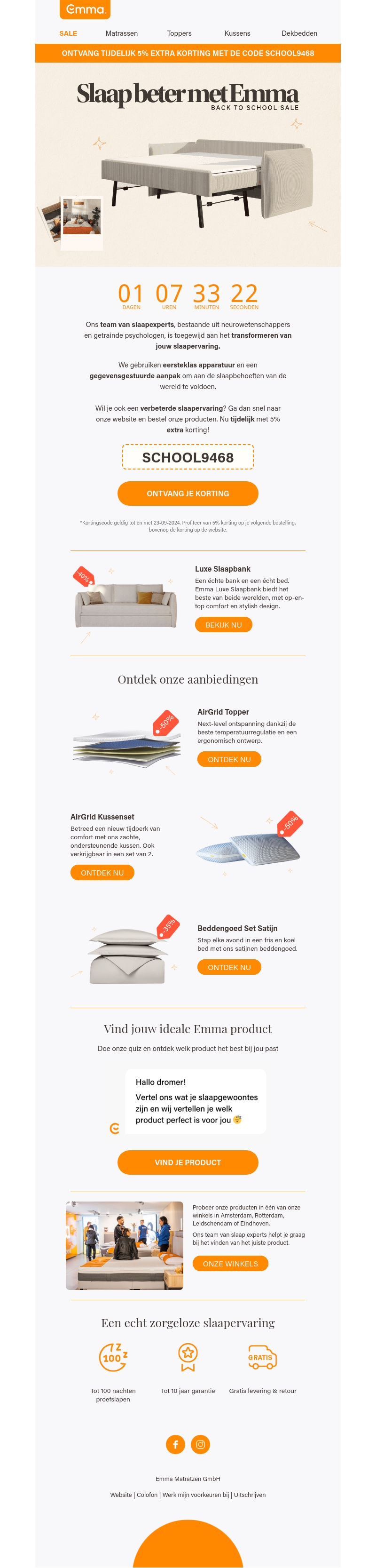 π΄ Slaap beter met Emma tijdens onze Back To School Sale! π΄ Slaap beter met Emma tijdens onze Back To School Sale!