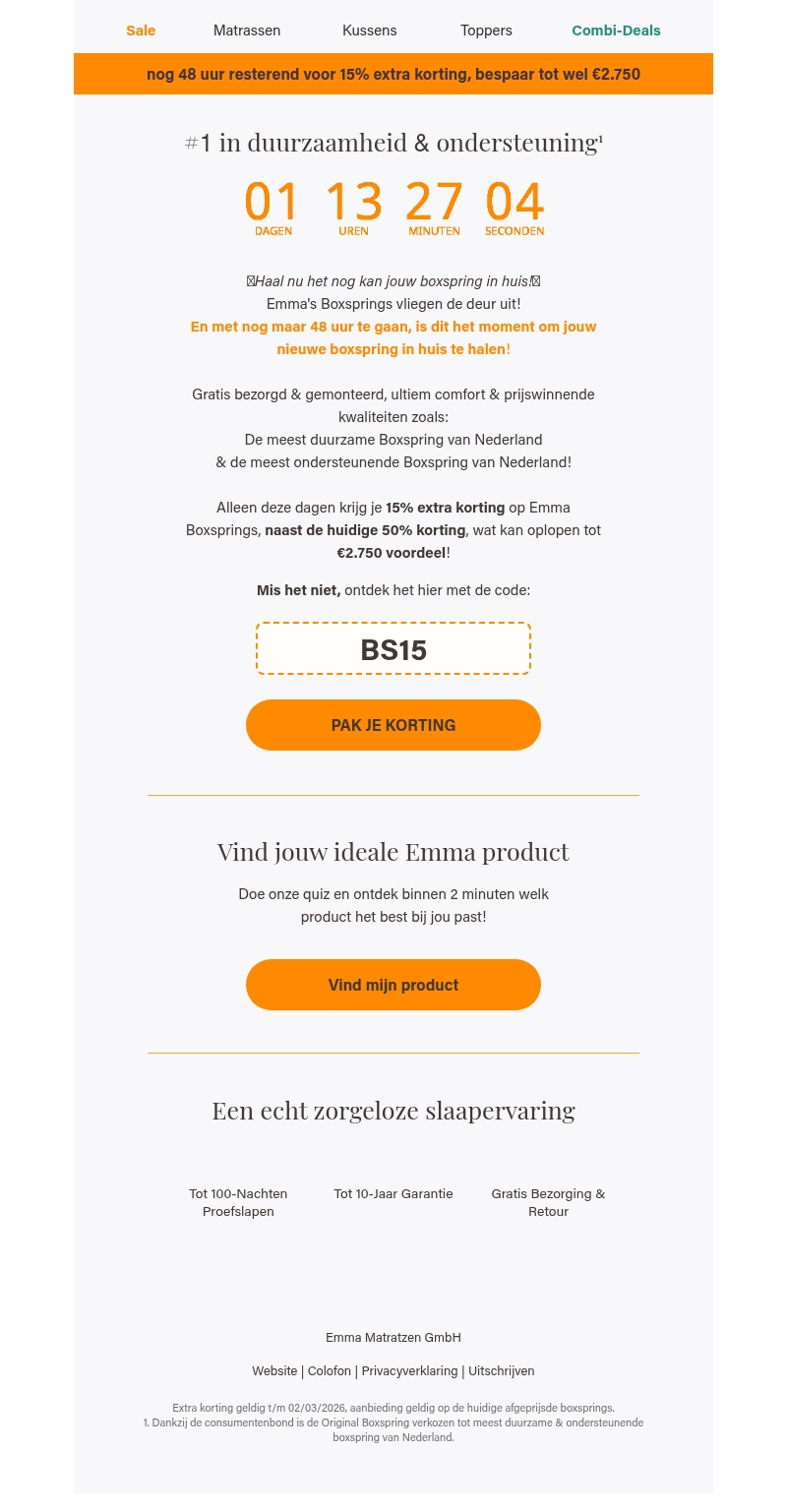 Laatste kans voor 15% extra korting! Laatste kans voor 15% extra korting!