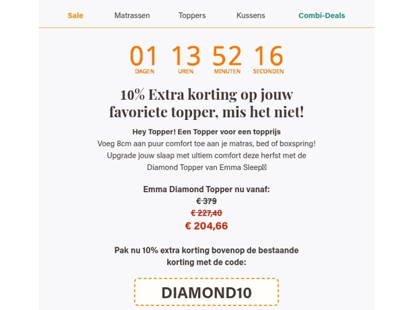 Hey Topper! Extra korting op de topper van het jaar!