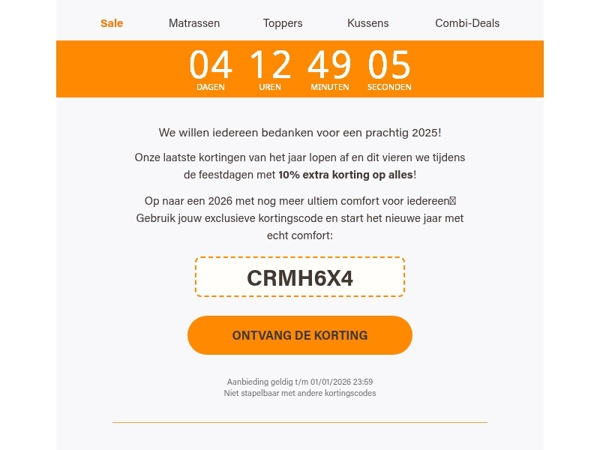 Allerlaatse kans: 10% extra op alles!