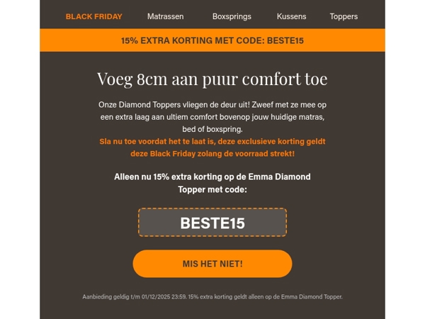 15? Ja 15% Extra Korting! Op Emma's product van het jaar