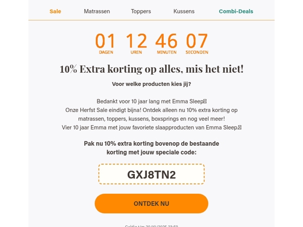 Laatste kans: 10% extra korting op alles!
