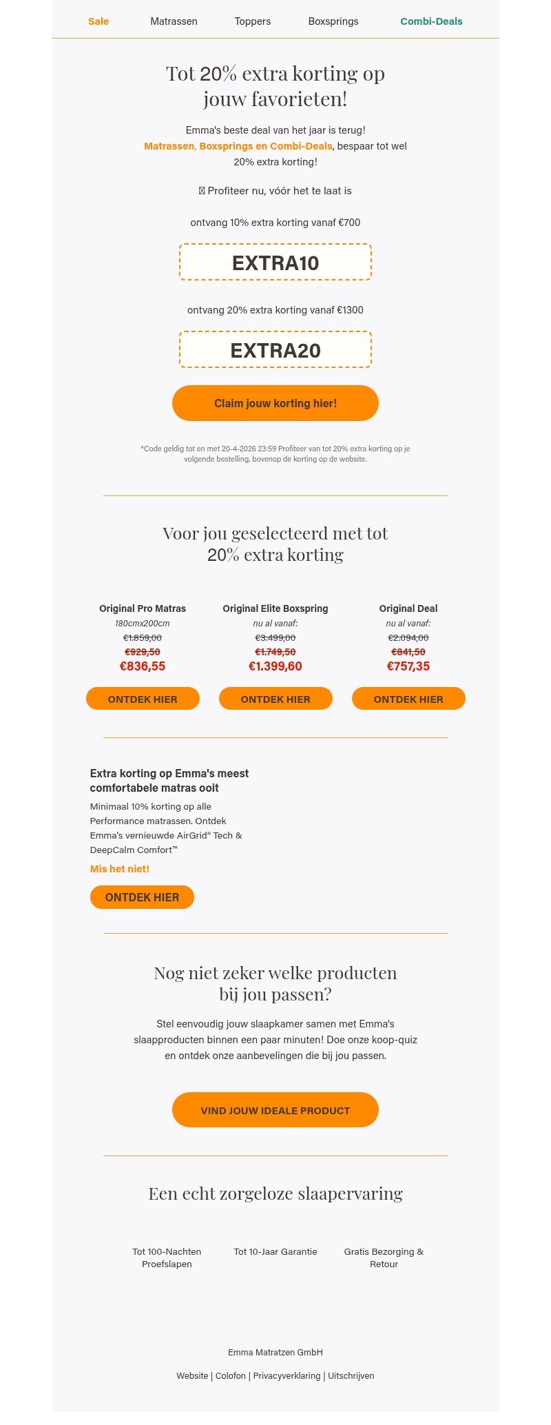 Tot 20% extra korting op alles! Tot 20% extra korting op alles!